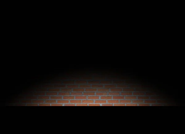 Red Brick Wall Bottom Light Background — Stock Photo, Image