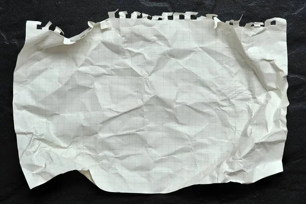 Buruşmuş Grafik Kağıt Dokusu Siyah Arkaplan Kırışık Kağıt Metin Için — Stok fotoğraf
