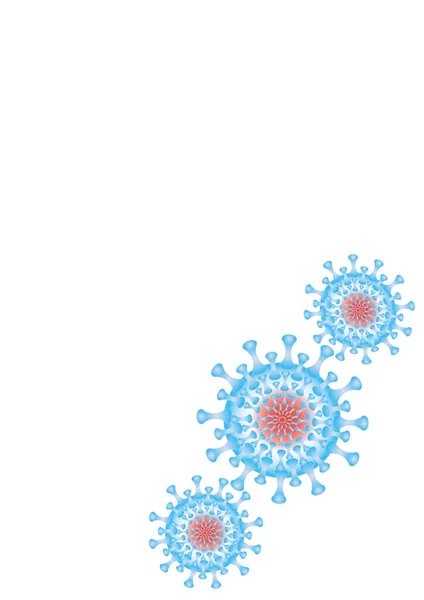 Coronavirus - απομονώστε σε λευκό φόντο, σχήμα A4. — Φωτογραφία Αρχείου