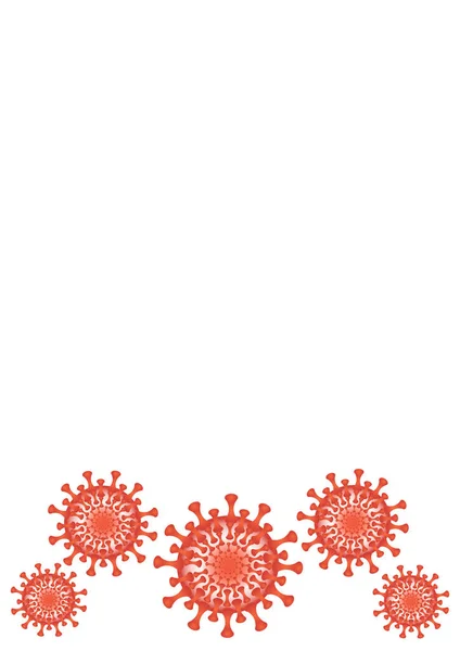Coronavirus - isolar em um fundo branco, formato A4. — Fotografia de Stock