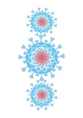 Coronavirus - beyaz arkaplanda izole et, biçim A4.