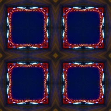 Parlak desenler, kare, kiremit, kaleydoskop gibi soyut zıtlıklar gece şehrinin ışıkları. Günlük ya da web sitesi, tekstil ve ambalaj için arkaplan