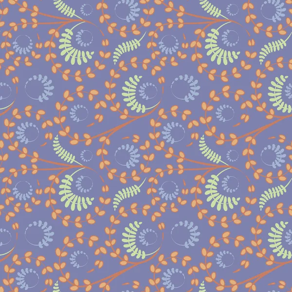 Nahtlose Textur Muster Auf Quadratischem Hintergrund Blumen Und Blätter Styling — Stockvektor