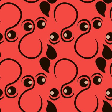 Kusursuz doku, kare bir arkaplanda desen - yüz, bak, sürpriz, bıyık, cüce. Web sitesi veya blog, tekstil, duvar kağıdı, ambalaj için arkaplan.