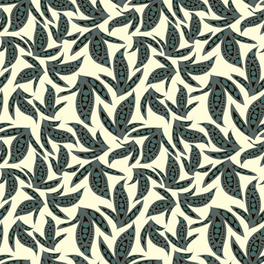 Texture, seamless pattern on a square background - shamrock stylized abstract. Plants, leaves. Fln for a website or blog, wallpaper, textiles. Packaging