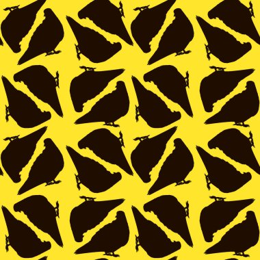 Kare arka plandaki pürüzsüz doku, güvercinler. Siluet Kuş. Web sitesi veya blog, duvar kağıdı, tekstil, ambalaj için arkaplan.