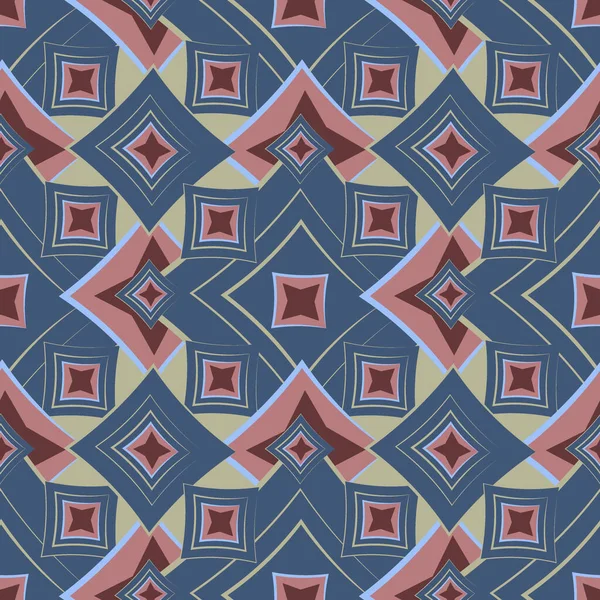 Naadloze Textuur Patroon Abstract Geometrisch Patroon Een Vierkante Achtergrond Gekleurde — Stockvector