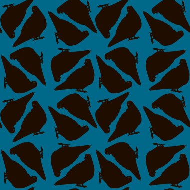 Kare arka plandaki pürüzsüz doku, güvercinler. Siluet Kuş. Web sitesi veya blog, duvar kağıdı, tekstil, ambalaj için arkaplan.