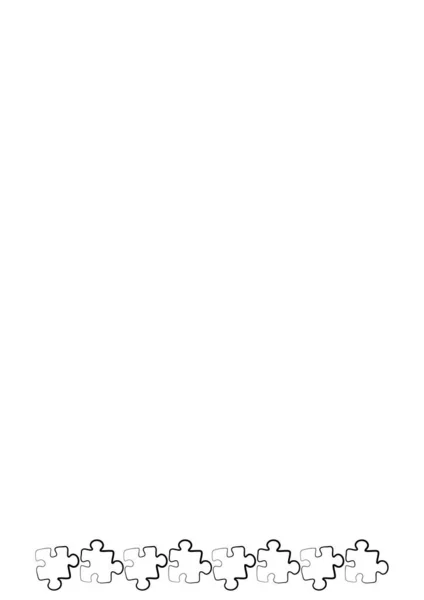 Стилізовані Кадри Тему Головоломки Ілюстрація Білому Вертикальному Фоні Формату Обкладинка — стоковий вектор