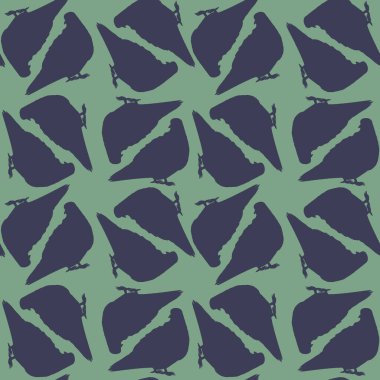 Kare arka plandaki pürüzsüz doku, güvercinler. Siluet Kuş. Web sitesi veya blog, duvar kağıdı, tekstil, ambalaj için arkaplan.