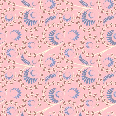 Kusursuz doku, kare arkaplanda desen - çiçekler ve yapraklar. Şekil verme. Web sitesi veya blog, duvar kağıdı, tekstil, ambalaj için arkaplan.