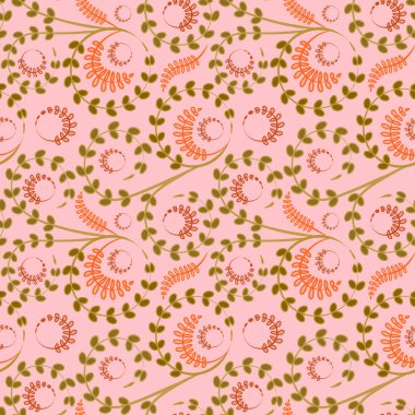 Kusursuz doku, kare arkaplanda desen - çiçekler ve yapraklar. Şekil verme. Web sitesi veya blog, duvar kağıdı, tekstil, ambalaj için arkaplan.