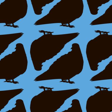 Kare arka plandaki pürüzsüz doku, güvercinler. Siluet Kuş. Web sitesi veya blog, duvar kağıdı, tekstil, ambalaj için arkaplan.