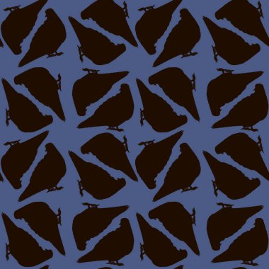 Kare arka plandaki pürüzsüz doku, güvercinler. Siluet Kuş. Web sitesi veya blog, duvar kağıdı, tekstil, ambalaj için arkaplan.