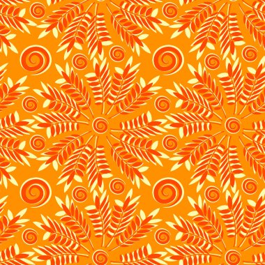 Kusursuz doku, kare arkaplanda desen - bitkiler, kül yaprakları. Pastiş. Bir site veya blog için arkaplan, duvar kağıdı, tekstil, paketleme, tasarım için çizim