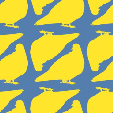 Kare arka plandaki pürüzsüz doku, güvercinler. Siluet Kuş. Web sitesi veya blog, duvar kağıdı, tekstil, ambalaj için arkaplan.