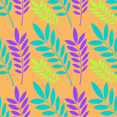 Kusursuz doku, kare arkaplanda desen - bitkiler, kül yaprakları. Pastiş. Bir site veya blog için arkaplan, duvar kağıdı, tekstil, paketleme, tasarım için çizim