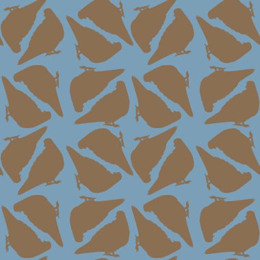 Kare arka plandaki pürüzsüz doku, güvercinler. Siluet Kuş. Web sitesi veya blog, duvar kağıdı, tekstil, ambalaj için arkaplan.