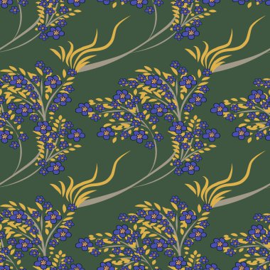 Japon illüstrasyonuna göre şekillendirme - çiçek açan bir ağacın çizimi, bahar, mevsimler. Sakura çiçek açıyor. Bitkiler. Web sitesi, blog, duvar kağıdı, tekstil, ambalaj için arka plan. Tasarım. Kusursuz doku, desen.