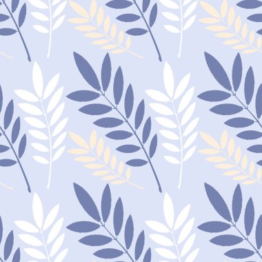 Kusursuz doku, kare arkaplanda desen - bitkiler, kül yaprakları. Pastiş. Bir site veya blog için arkaplan, duvar kağıdı, tekstil, paketleme, tasarım için çizim