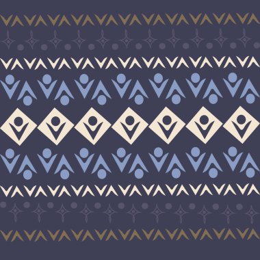 Kare arkaplanda stilize edilmiş geometrik desen. Şekil ver. Etnik. Basit halı tasarımı. Sanat