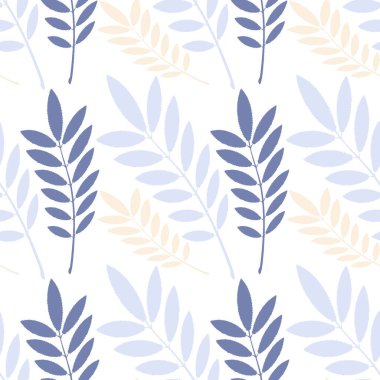 Kusursuz doku, kare arkaplanda desen - bitkiler, kül yaprakları. Pastiş. Bir site veya blog için arkaplan, duvar kağıdı, tekstil, paketleme, tasarım için çizim