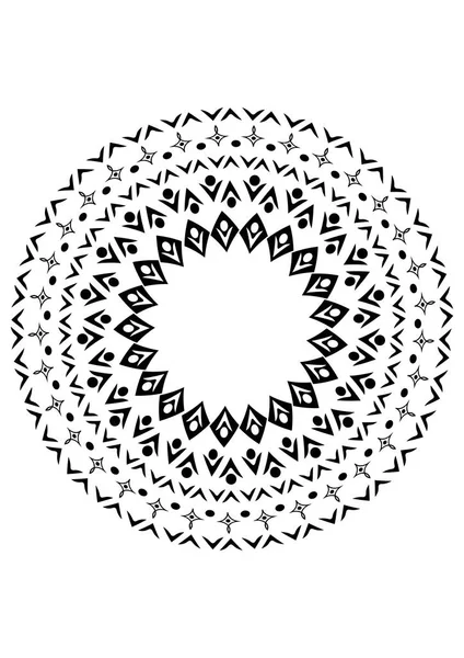 Schwarz Weißer Minimalismus Grafik Illustration Rahmen Aus Spitze Gestaltungselemente Für — Stockvektor