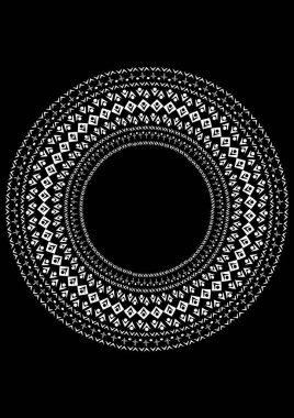 Siyah beyaz minimalizm, grafikler. İllüstrasyon - dantel çerçeve. Kitap kapağı, not defteri, telefon ekran koruyucu için tasarım öğeleri. Kartpostal.