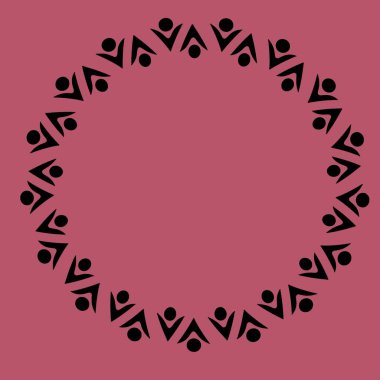 Kare arkaplanda stilize edilmiş geometrik desen. Şekil ver. Etnik. Basit halı tasarımı. Sanat
