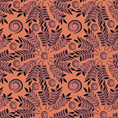 Kusursuz doku, kare arkaplanda desen - bitkiler, kül yaprakları. Pastiş. Bir site veya blog için arkaplan, duvar kağıdı, tekstil, paketleme, tasarım için çizim