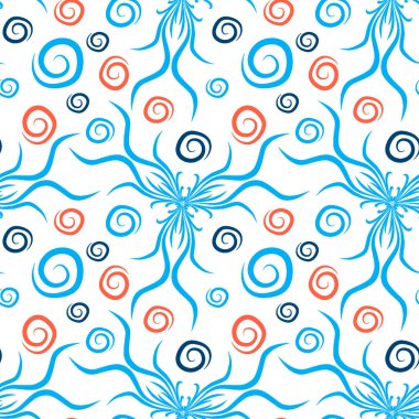 Kusursuz doku, kare arkaplanda sonsuz desen. Su altı dünyasının bitki motifleri, algler ve kabarcıklar. Mistisizm ve Gerçeküstü. Kare arkaplanda bir resim. İç mimari, dekorasyon ve internet tasarımı. Bir si için arkaplan