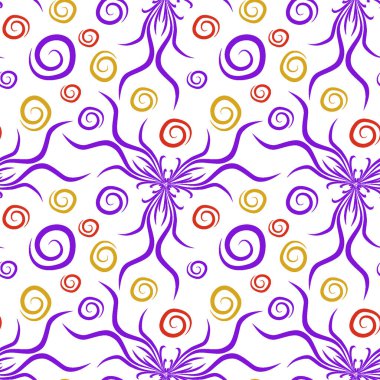 Kusursuz doku, kare arkaplanda sonsuz desen. Su altı dünyasının bitki motifleri, algler ve kabarcıklar. Mistisizm ve Gerçeküstü. Kare arkaplanda bir resim. İç mimari, dekorasyon ve internet tasarımı. Bir si için arkaplan