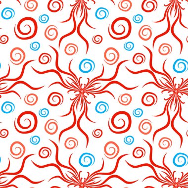 Kusursuz doku, kare arkaplanda sonsuz desen. Su altı dünyasının bitki motifleri, algler ve kabarcıklar. Mistisizm ve Gerçeküstü. Kare arkaplanda bir resim. İç mimari, dekorasyon ve internet tasarımı. Bir si için arkaplan