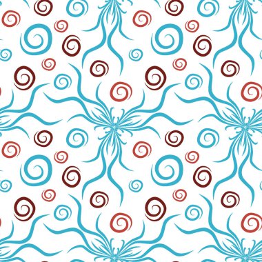 Kusursuz doku, kare arkaplanda sonsuz desen. Su altı dünyasının bitki motifleri, algler ve kabarcıklar. Mistisizm ve Gerçeküstü. Kare arkaplanda bir resim. İç mimari, dekorasyon ve internet tasarımı. Bir si için arkaplan