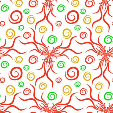 Kusursuz doku, kare arkaplanda sonsuz desen. Su altı dünyasının bitki motifleri, algler ve kabarcıklar. Mistisizm ve Gerçeküstü. Kare arkaplanda bir resim. İç mimari, dekorasyon ve internet tasarımı. Bir si için arkaplan