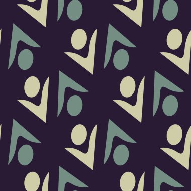 Kusursuz desen, kare arkaplanda sonsuz doku - stil sahibi erkekler. Soyutlama, grafikler. Tasarım elemanları. Duvar kağıdı tekstil paketleme sitesi için arka plan. İnsanlık