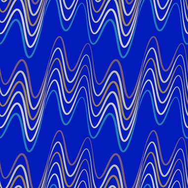 Kusursuz bir şablon, kare arkaplanda sonsuz bir doku - elektrik veya müzik dalgaları. Ses. İç tasarım, site ya da blog için arka plan, kumaş, tekstil, duvar kağıdı, ambalaj. Biçimli illüstrasyon, grafikler.