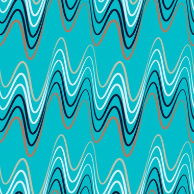 Kusursuz bir şablon, kare arkaplanda sonsuz bir doku - elektrik veya müzik dalgaları. Ses. İç tasarım, site ya da blog için arka plan, kumaş, tekstil, duvar kağıdı, ambalaj. Biçimli illüstrasyon, grafikler.