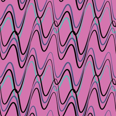 Kusursuz bir şablon, kare arkaplanda sonsuz bir doku - elektrik veya müzik dalgaları. Ses. İç tasarım, site ya da blog için arka plan, kumaş, tekstil, duvar kağıdı, ambalaj. Biçimli illüstrasyon, grafikler.