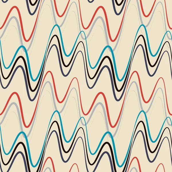 Een Naadloos Patroon Eindeloze Textuur Een Vierkante Achtergrond Golven Van — Stockvector