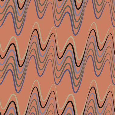 Kusursuz bir şablon, kare arkaplanda sonsuz bir doku - elektrik veya müzik dalgaları. Ses. İç tasarım, site ya da blog için arka plan, kumaş, tekstil, duvar kağıdı, ambalaj. Biçimli illüstrasyon, grafikler.