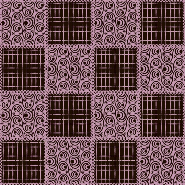 Nahtloses Muster Endlose Textur Auf Quadratischem Hintergrund Zum Thema Handarbeit — Stockvektor