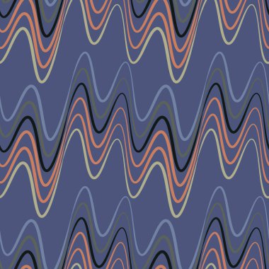 Kusursuz bir şablon, kare arkaplanda sonsuz bir doku - elektrik veya müzik dalgaları. Ses. İç tasarım, site ya da blog için arka plan, kumaş, tekstil, duvar kağıdı, ambalaj. Biçimli illüstrasyon, grafikler.