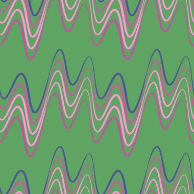 Kusursuz bir şablon, kare arkaplanda sonsuz bir doku - elektrik veya müzik dalgaları. Ses. İç tasarım, site ya da blog için arka plan, kumaş, tekstil, duvar kağıdı, ambalaj. Biçimli illüstrasyon, grafikler.