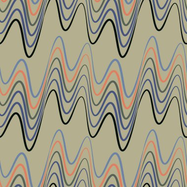 Kusursuz bir şablon, kare arkaplanda sonsuz bir doku - elektrik veya müzik dalgaları. Ses. İç tasarım, site ya da blog için arka plan, kumaş, tekstil, duvar kağıdı, ambalaj. Biçimli illüstrasyon, grafikler.