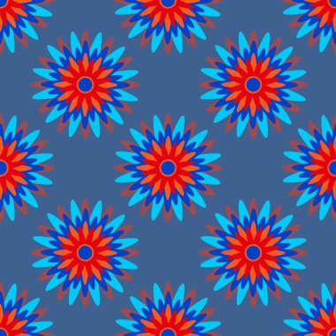 Kusursuz desen, kare arkaplanda sonsuz doku - biçimlendirilmiş kar taneleri ya da yıldızlar - grafikler. Gerçeküstü. Tasarım elemanları. Web sitesi, blog, duvar kağıdı, tekstil, ambalaj için arkaplan.