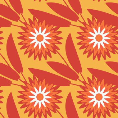 Kusursuz desen, kare arkaplanda sonsuz doku - biçimlendirilmiş çiçekler - grafikler. Harika bir sebze. Gerçeküstü. Tasarım elemanları. Web sitesi, blog, duvar kağıdı, tekstil, ambalaj için arkaplan.