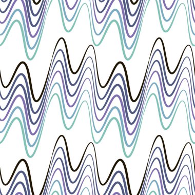 Kusursuz bir şablon, kare arkaplanda sonsuz bir doku - elektrik veya müzik dalgaları. Ses. İç tasarım, site ya da blog için arka plan, kumaş, tekstil, duvar kağıdı, ambalaj. Biçimli illüstrasyon, grafikler.