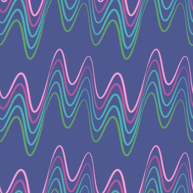 Kusursuz bir şablon, kare arkaplanda sonsuz bir doku - elektrik veya müzik dalgaları. Ses. İç tasarım, site ya da blog için arka plan, kumaş, tekstil, duvar kağıdı, ambalaj. Biçimli illüstrasyon, grafikler.