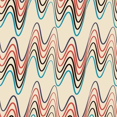 Kusursuz bir şablon, kare arkaplanda sonsuz bir doku - elektrik veya müzik dalgaları. Ses. İç tasarım, site ya da blog için arka plan, kumaş, tekstil, duvar kağıdı, ambalaj. Biçimli illüstrasyon, grafikler.